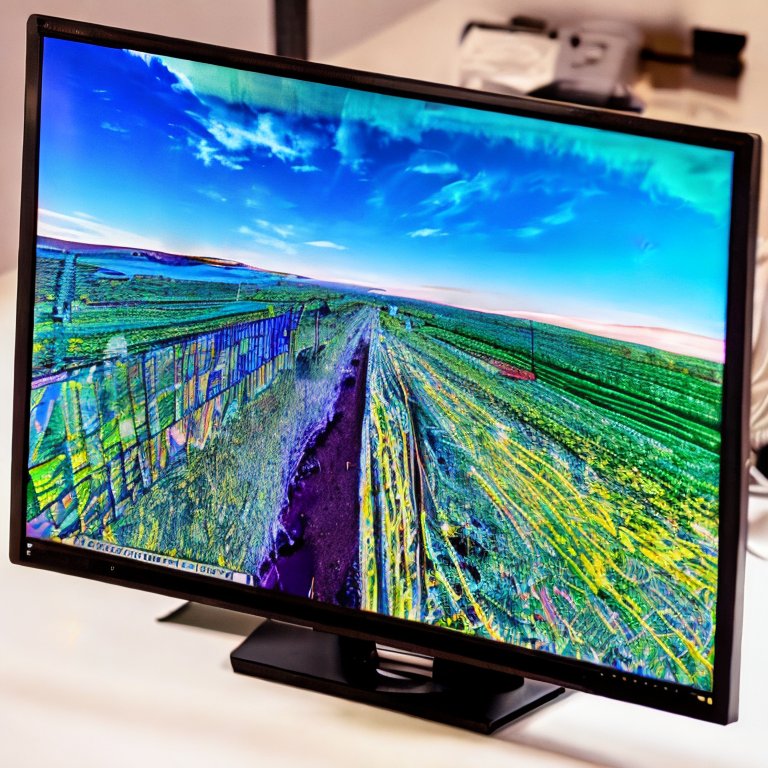 AI image in a computer monitor